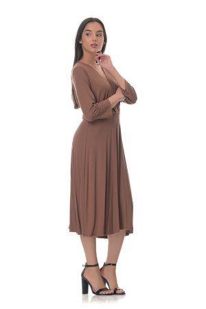 Φόρεμα κρουαζέ viscose midi