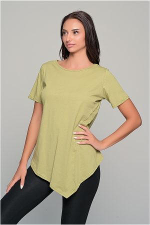 Βαμβακερή μπλούζα με μύτη μπροστά