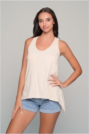 Βαμβακερή αμάνικη μπλούζα