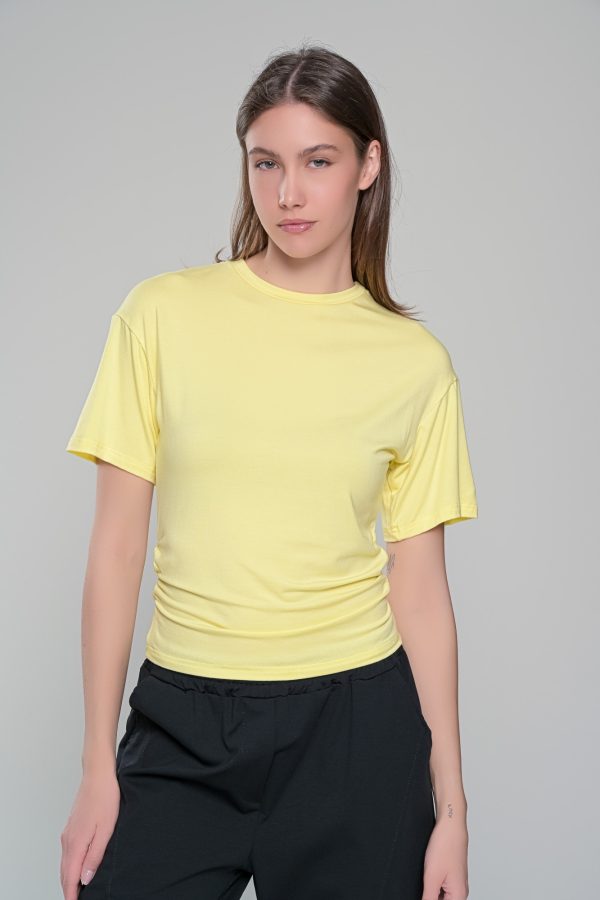 T-shirt με σούρες bamboo