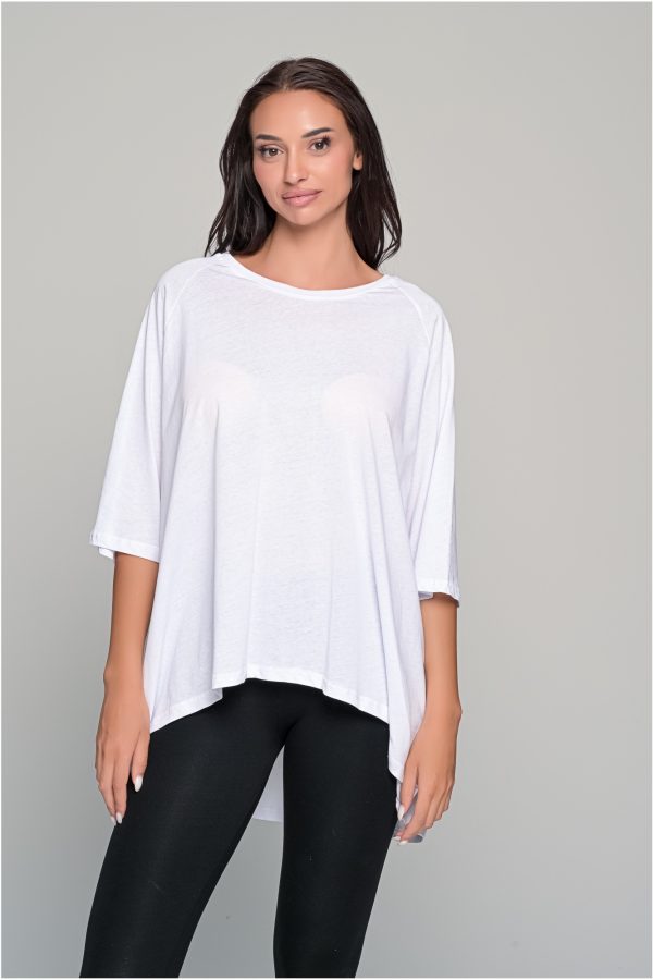 Βαμβακερή μπλούζα oversized