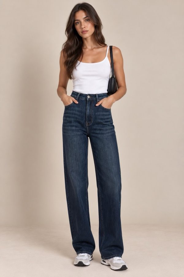 Τζιν wide leg ψηλόμεσο